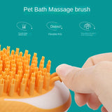 Dog Cat Bath Brush 2-in-1 Pet SPA Massage Comb Soft Silicone Pets Shower Hair Grooming Cmob Dog Cleaning Tool Pet Products Daring Pet