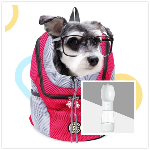 Pet Dog Carrier Carrier For Dogs Backpack Out Double Shoulder Portable Travel Outdoor Carrier Bag Mesh - Daring Pet